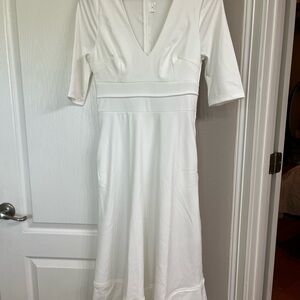 Elegant White Midi Dress